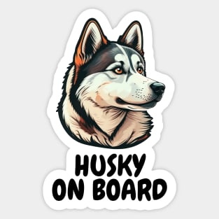 Husky on Board Sticker